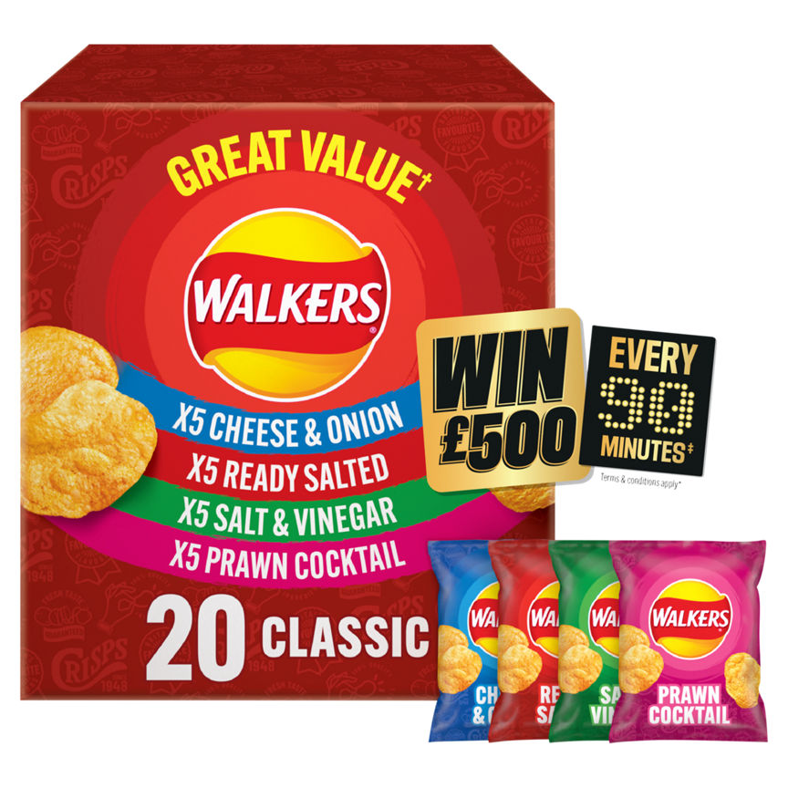 Walkers Classic Pack 20 x 25g