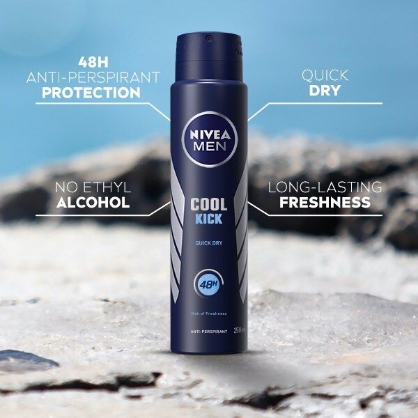 NIVEA MEN Cool Kick Anti-Perspirant Deodorant Spray 250ml GOODS Superdrug   