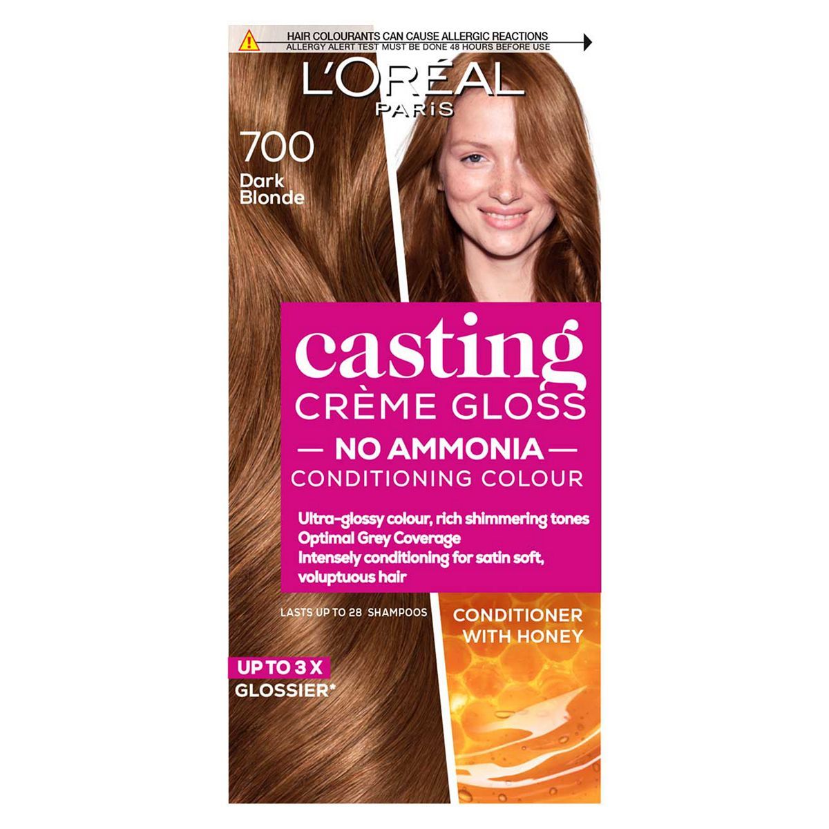 L'Oreal Paris Casting Creme Gloss Semi-Permanent Hair Dye, Blonde Hair Dye 700 Dark Blonde GOODS Boots   