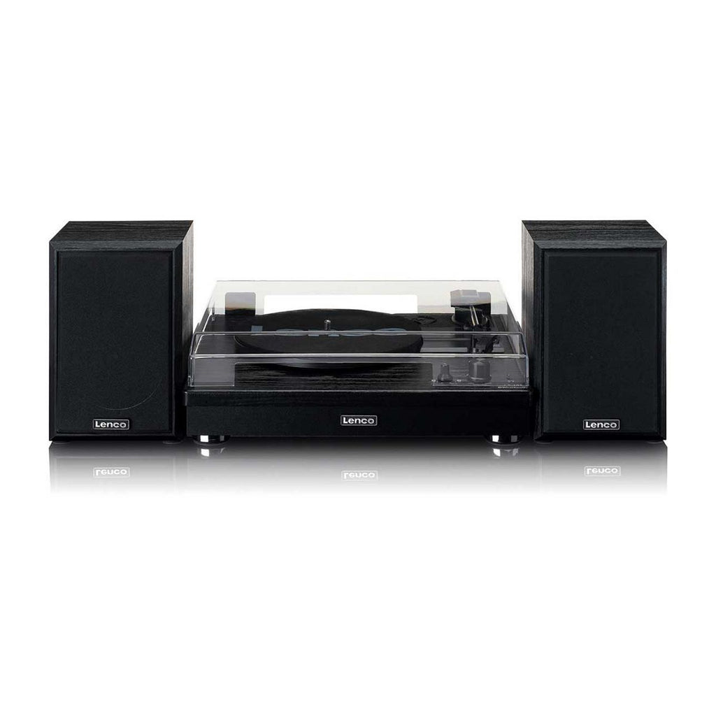 Lenco LS-101BK Turntable and Hi Fi speakers - Black