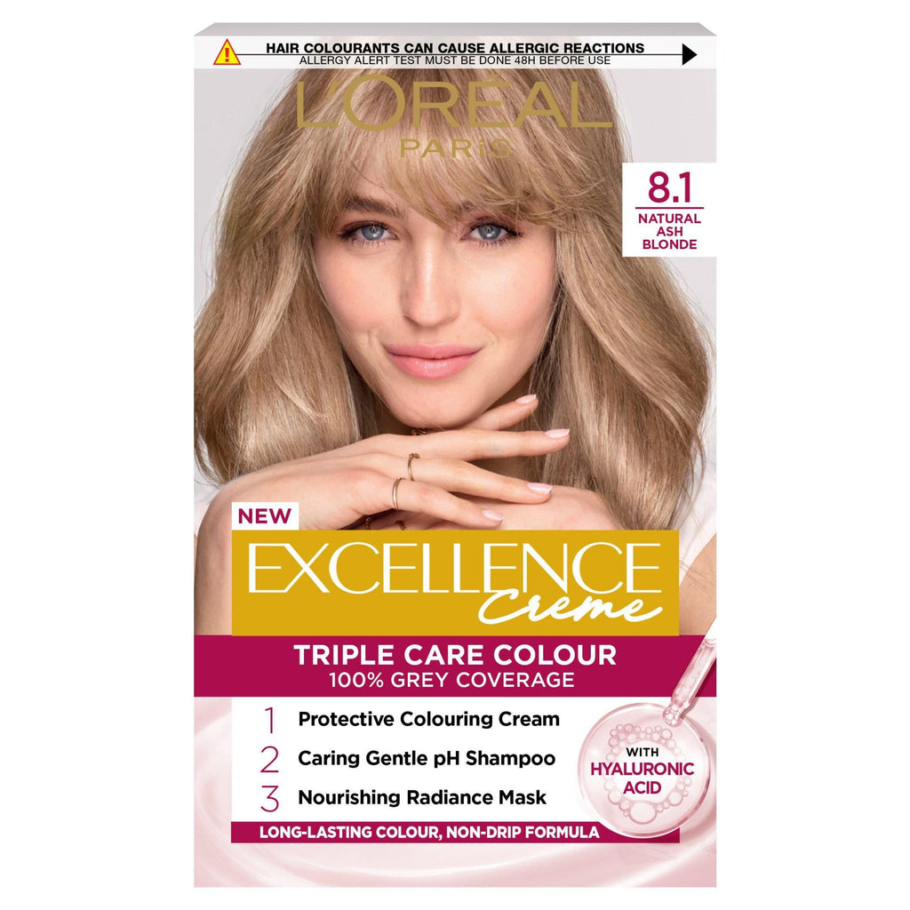 L'Oreal Paris Excellence Permanent Hair Dye Natural Ash Blonde 8.1