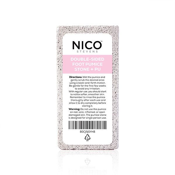 Nico Stevens Essentials Double Sided Pumice Stone + PU, Pink GOODS Superdrug   