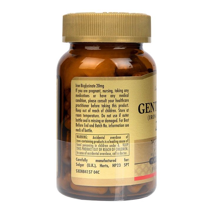 Solgar Gentle Iron 20mg 90 Vegi Capsules