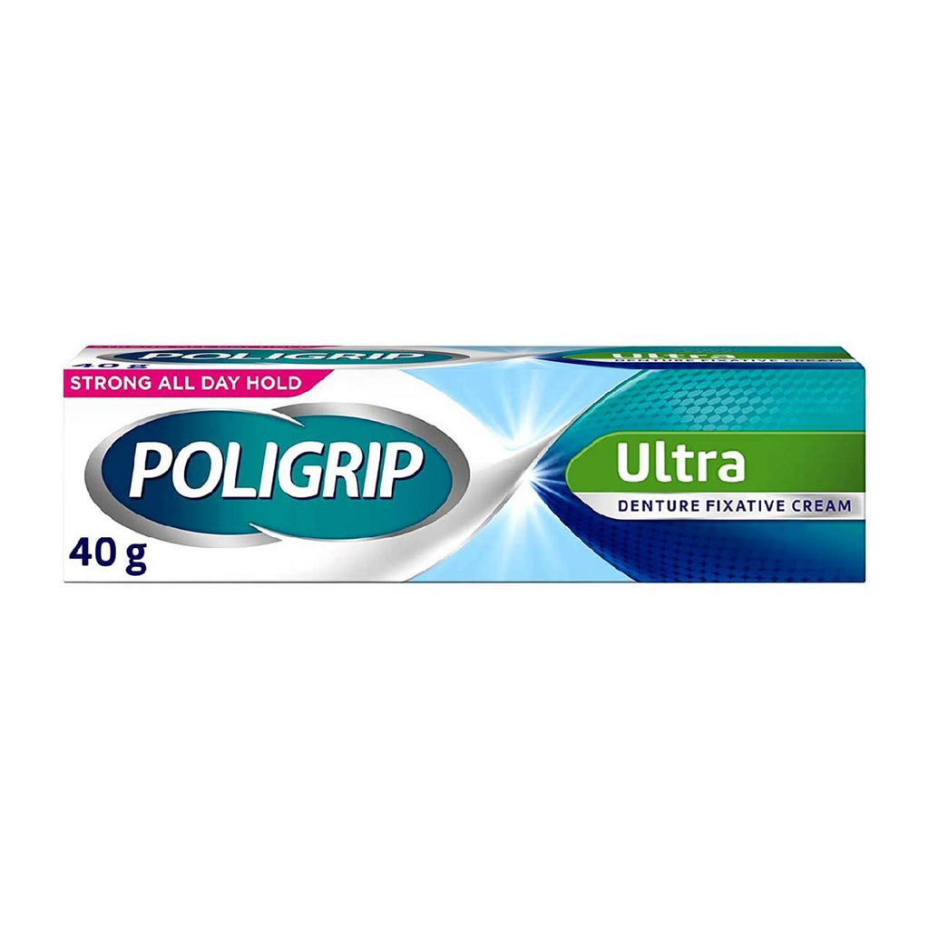 Poligrip Denture Adhesive Fixative Cream Ultra, 40g