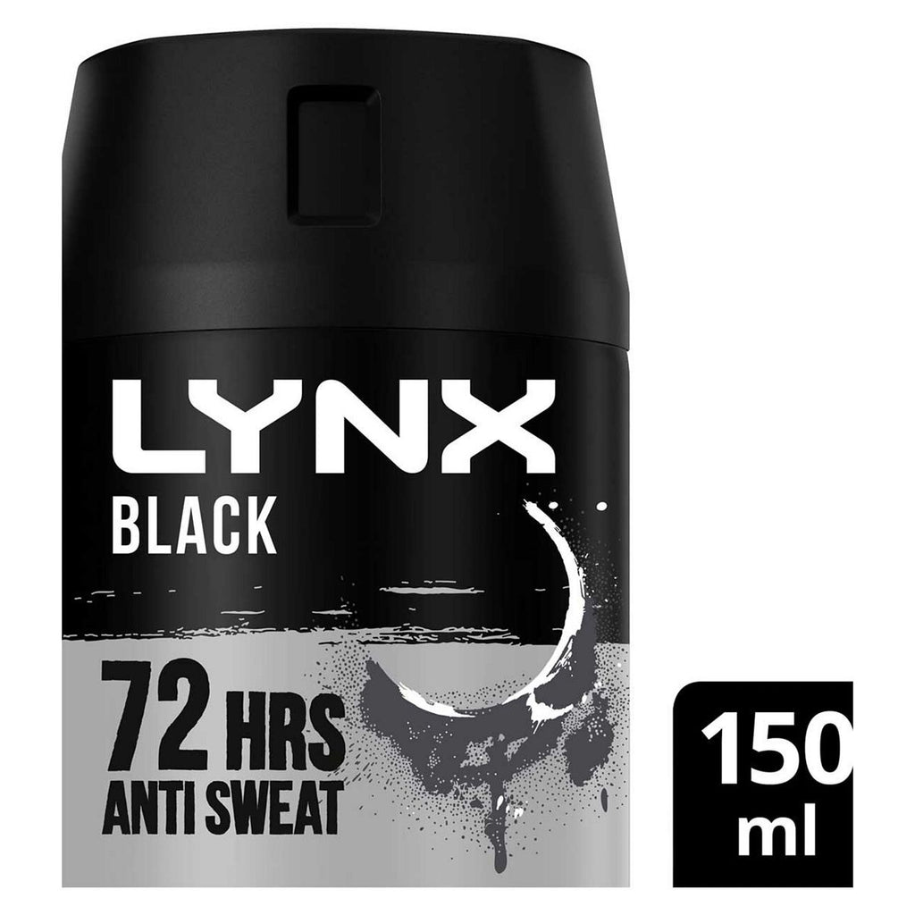 Lynx Men Black Antiperspirant Deodorant Aerosol 150ml