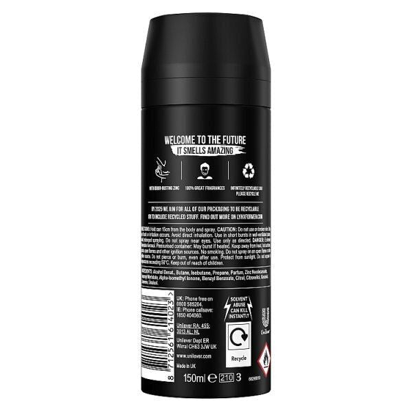 Lynx 48 Hour Aerosol Bodyspray Deodorant Black 150ml