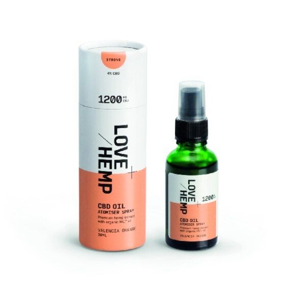 Love Hemp 1200Mg 4% Cbd Oil Spray - 30Ml Valencia Orange