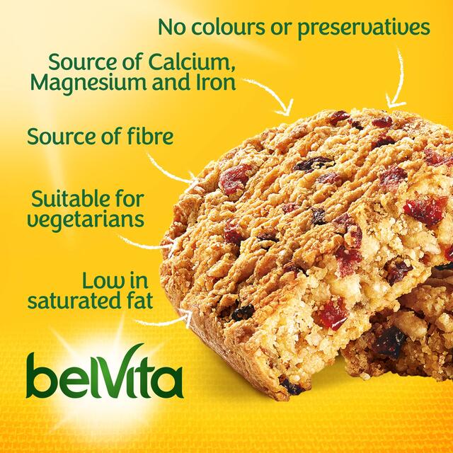 Belvita Red Fruits Soft Bakes Breakfast Biscuits   5 x 50g