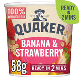 Quaker Oat So Simple Banana Strawberry Porridge Cereal Pot   58g Cereals M&S   