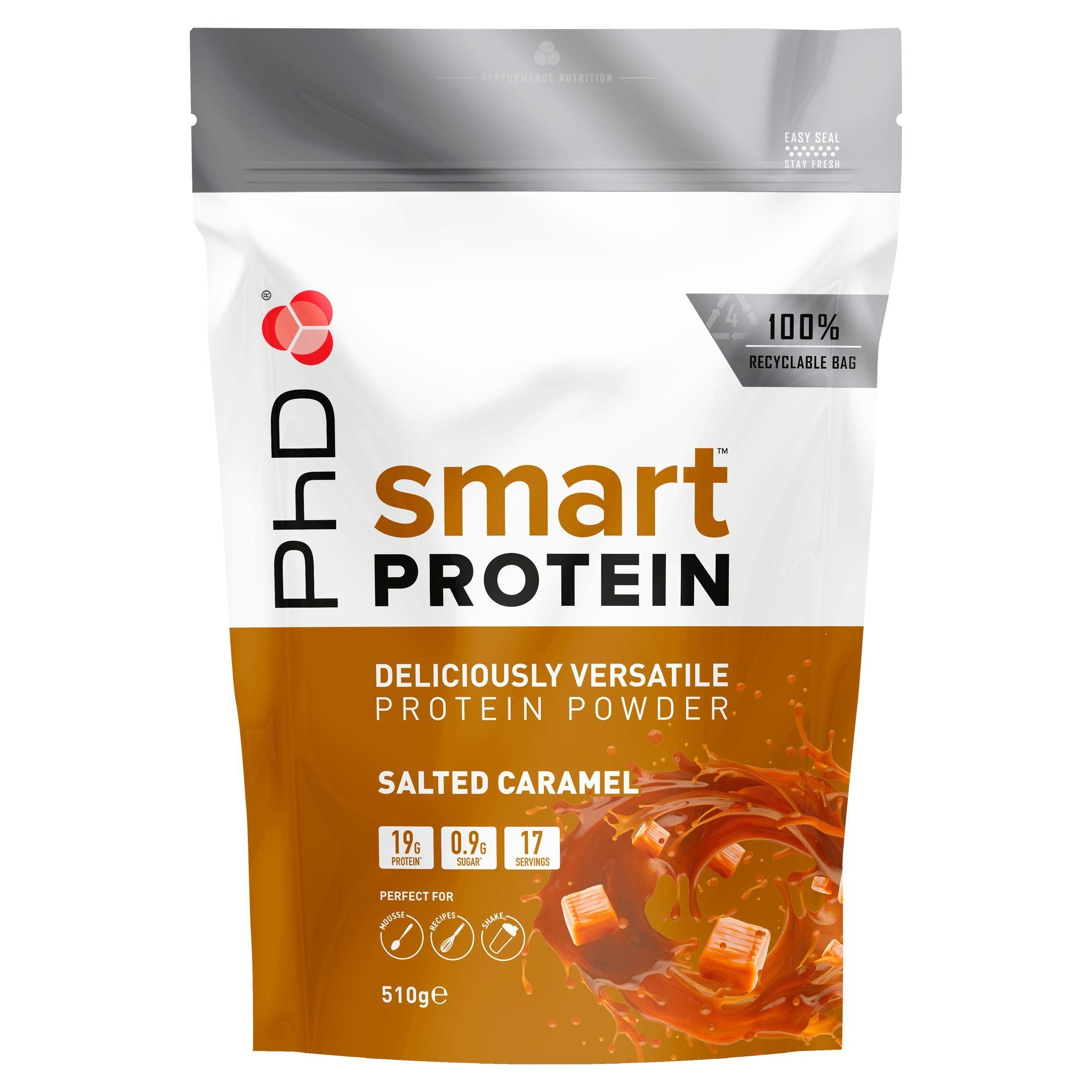 PhD Smart Protein Deliciously Versatile Protein Powder Salted Caramel 510g GOODS Sainsburys   