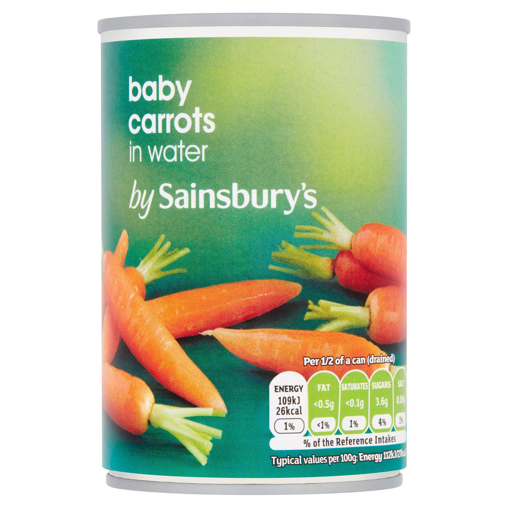 Sainsbury's Baby Carrots In Water 300g (180g*)