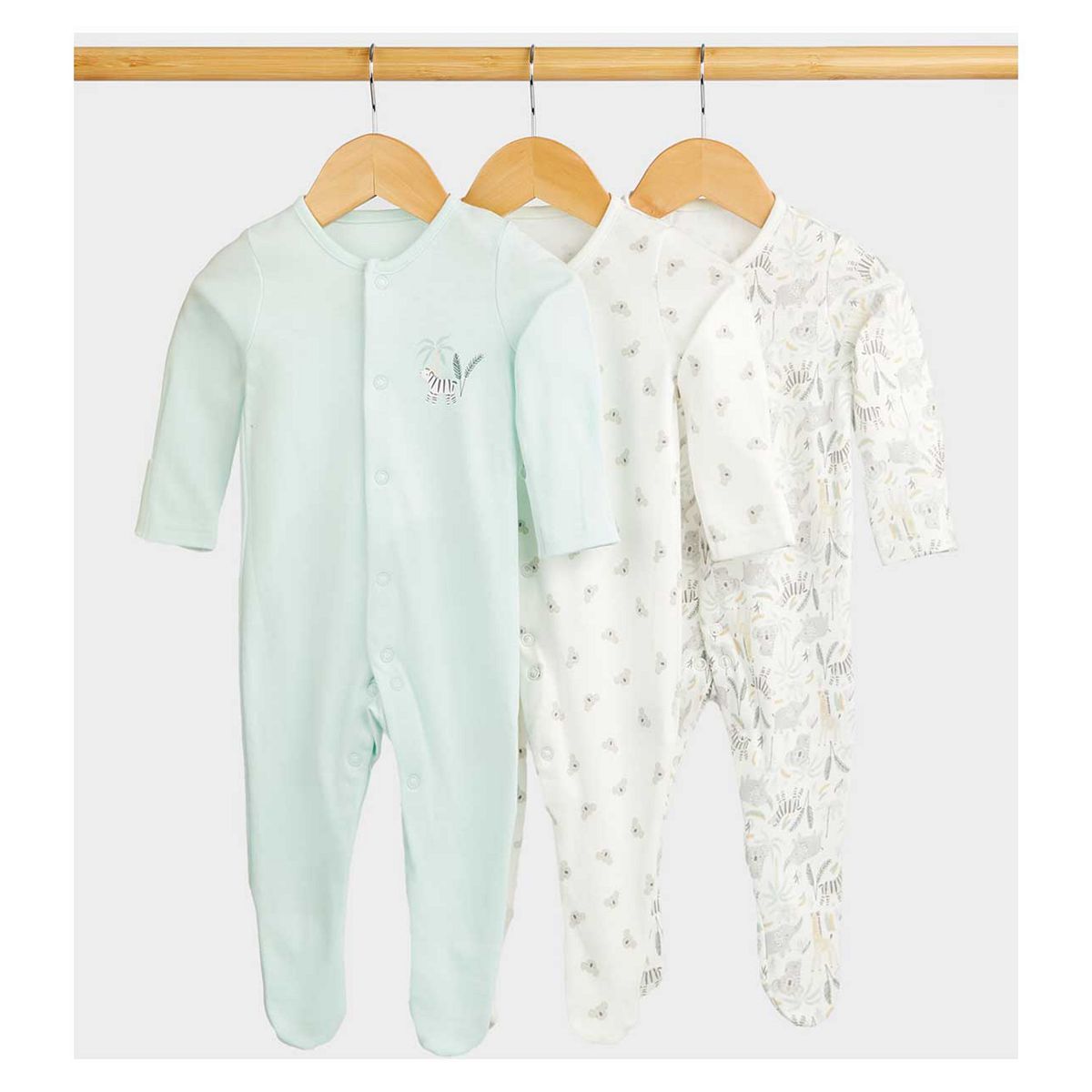 Mothercare Safari Baby Sleepsuits - 3 Pack GOODS Boots   