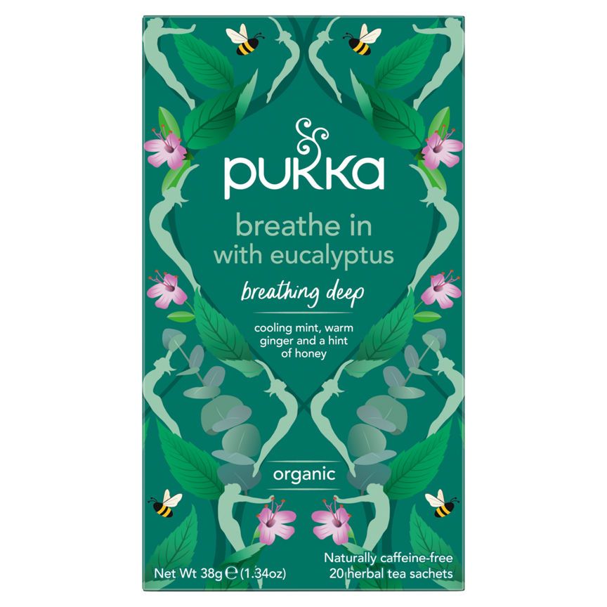 Pukka Organic Breathe In with Eucalyptus 20 Herbal Tea Sachets GOODS ASDA   