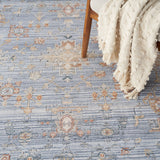 Elegant Heirloom Blue & Ivory Patterned Rug in 2 Sizes - McGrocer