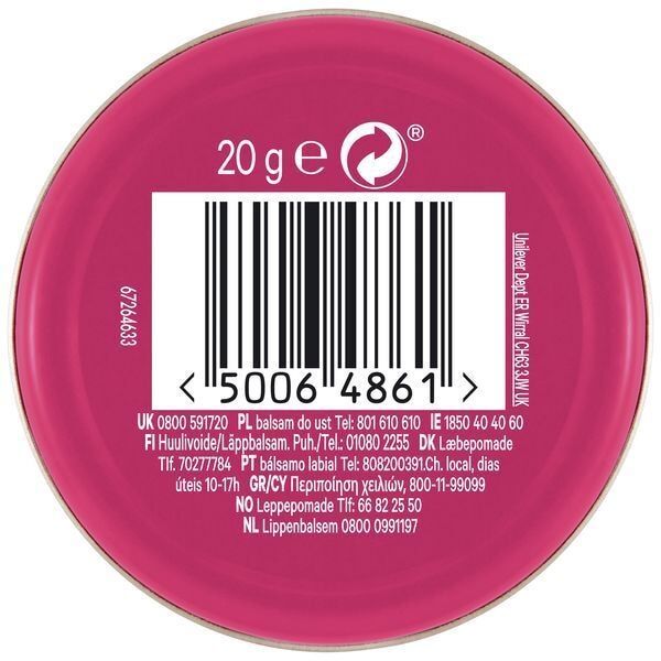 Vaseline Lip Therapy Tin Rosy Lips 20g