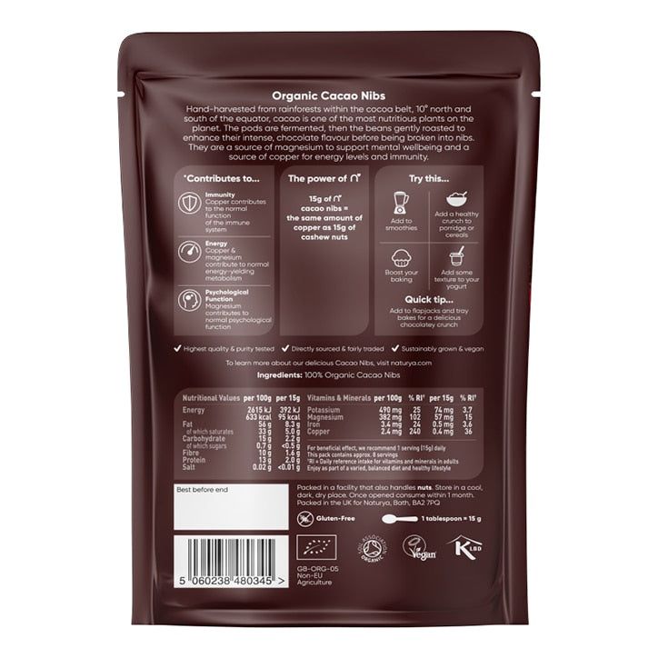 Naturya Organic Cacao Nibs 125g