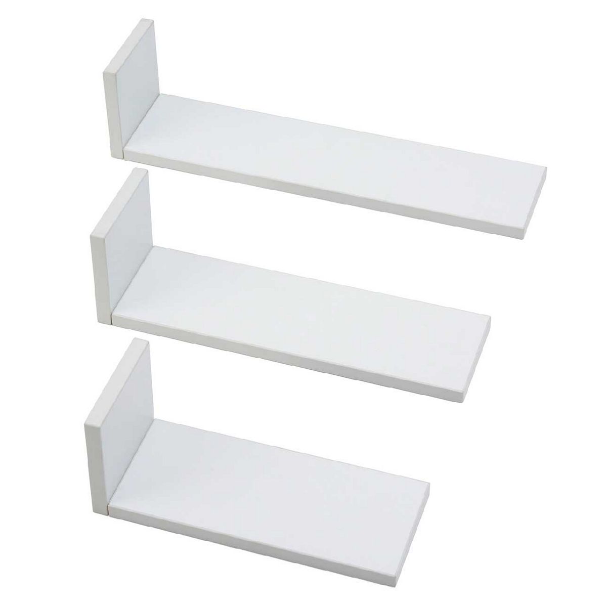 Tutti Bambini Rio Set of Three L-Shaped Wall Shelves - White GOODS Boots   