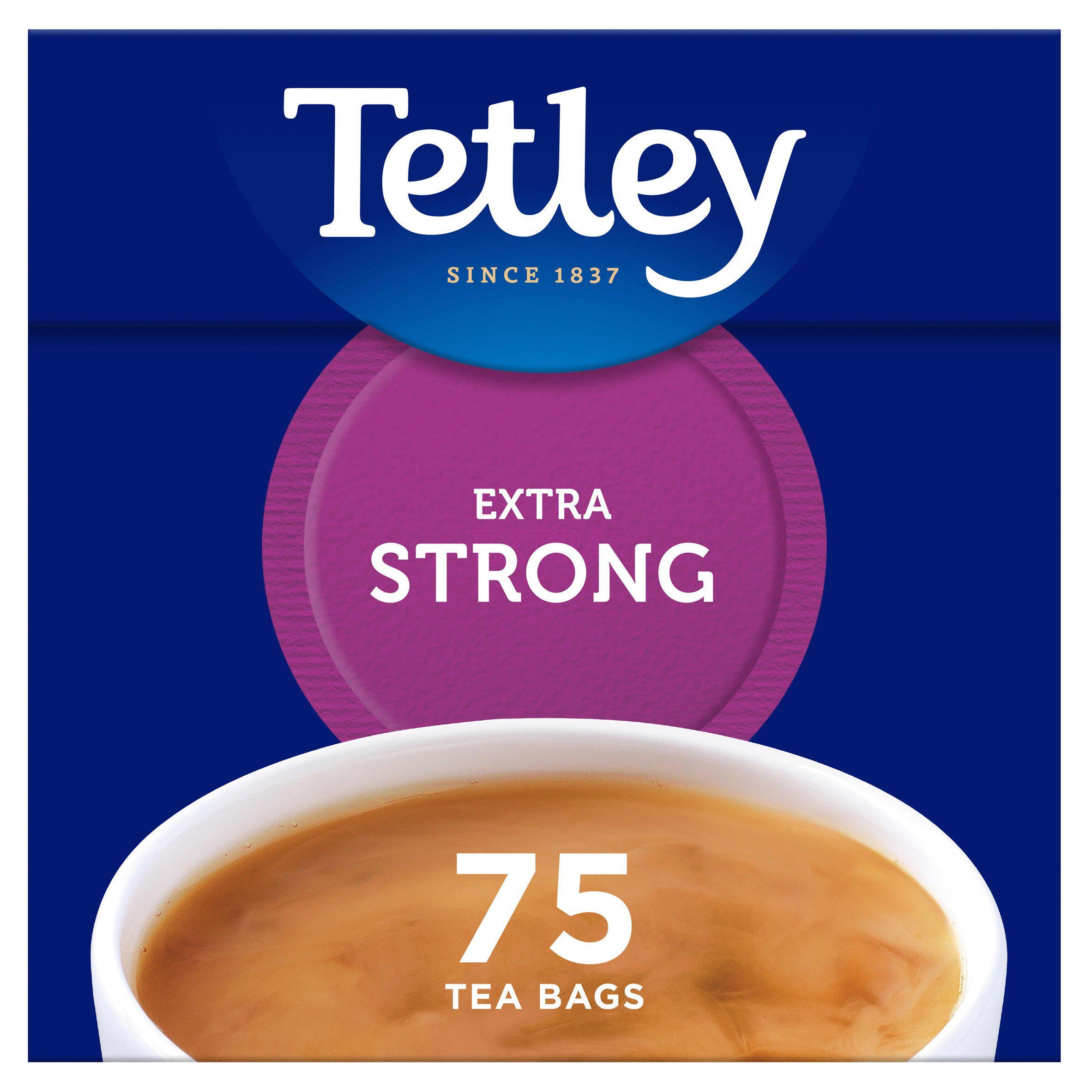 Tetley Extra Strong Tea Bags x75 All tea Sainsburys   