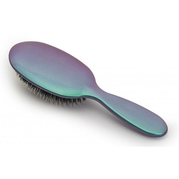 Rock & Ruddle Green Purple Small Pure Bristle Hairbrush