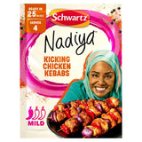 Schwartz Nadiya Kicking Chicken Kebabs 25g GOODS ASDA   