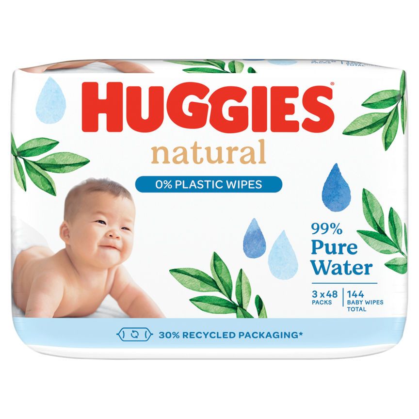 Huggies Natural 0% Plastic Wipes