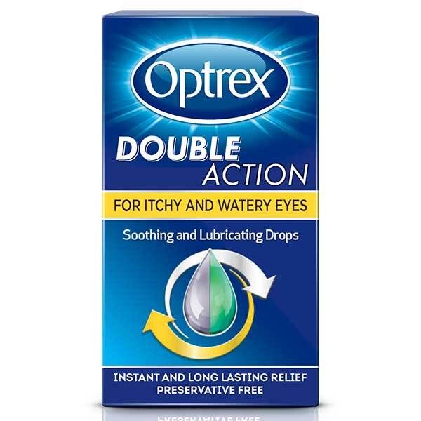 Optrex Double Action Drops Itchy Watery Eyes Soothing 10ml