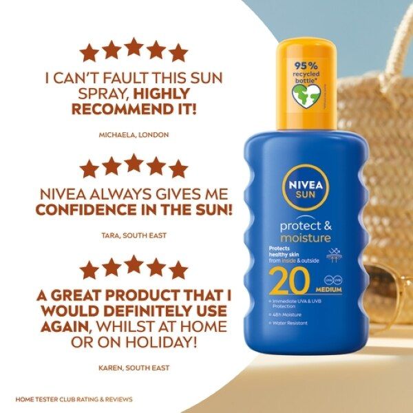 NIVEA SUN Suncream Spray Protect & Moisture SPF20 200ml