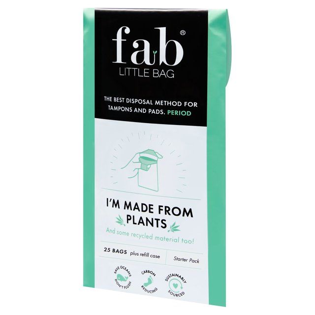 FabLittleBag Sustainably Sourced Bags for Tampons and Pads Starter Pack   25 per pack