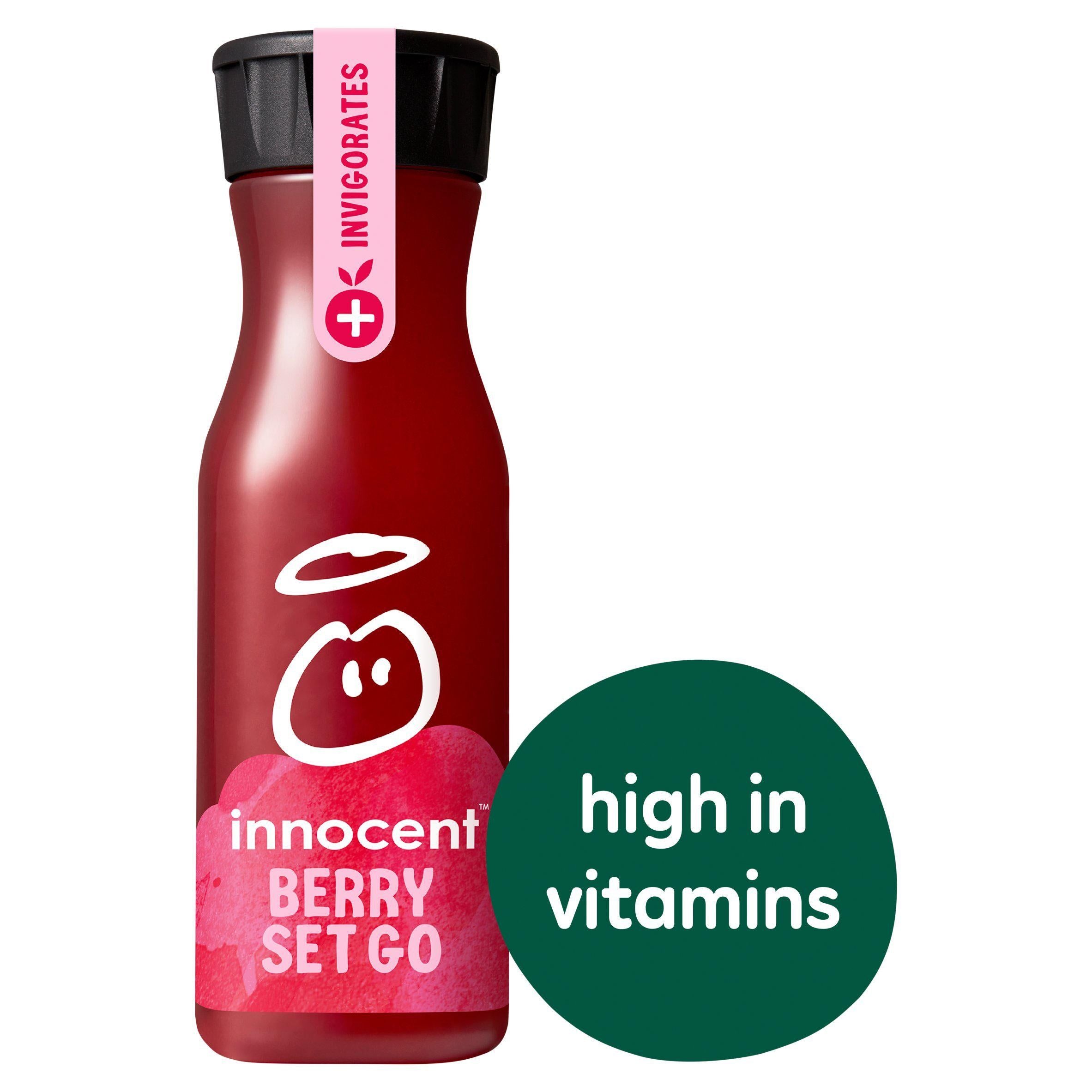 innocent Plus Berry Set Go Raspberry &amp; Cherry Juice with Vitamins 330ml