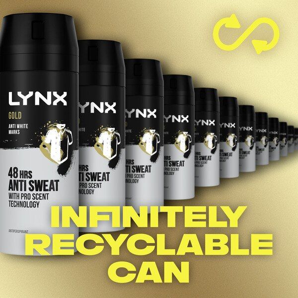 Lynx Men Gold Anti-Perspirant Deodorant Spray 150ml GOODS Superdrug   