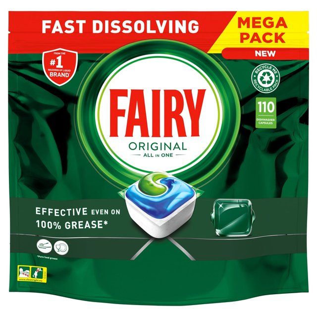 Fairy All In One Original Dishwasher Tablets   110 per pack