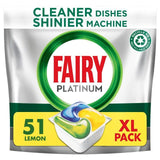 Fairy Platinum All in One Lemon Dishwasher Tablets   51 per pack