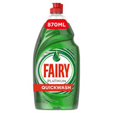 Fairy Platinum Quickwash Original Washing Up Liquid 870ml