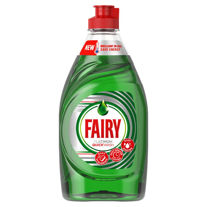 Fairy Platinum Quickwash Original Washing Up Liquid With Up To 3X Faster Tough Grease Cleaning