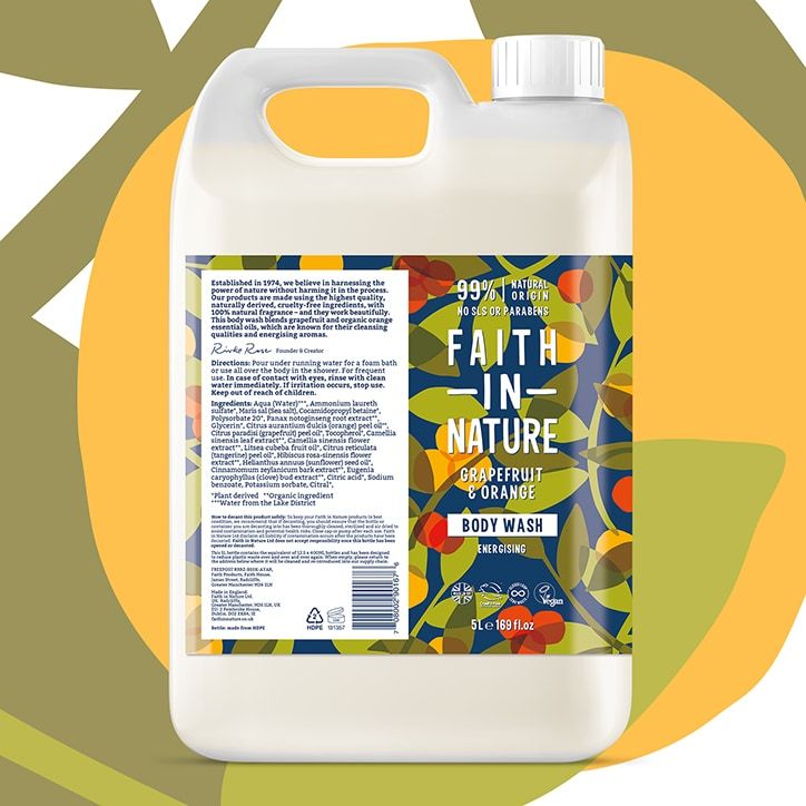 Faith in Nature - Grapefruit & Orange Body Wash 5L