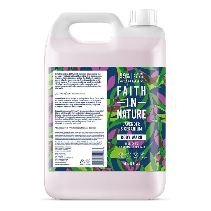 Faith in Nature Lavender & Geranium Body Wash 5L