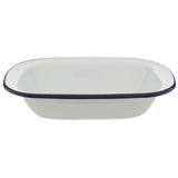 Falcon Rectangular Enamel Pie Dish Blue 20cm