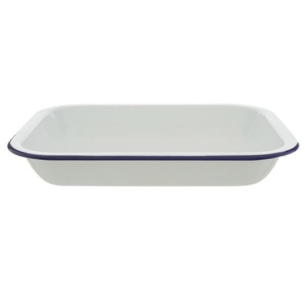 Falcon Rectangular Enamel Roaster Blue 28cm