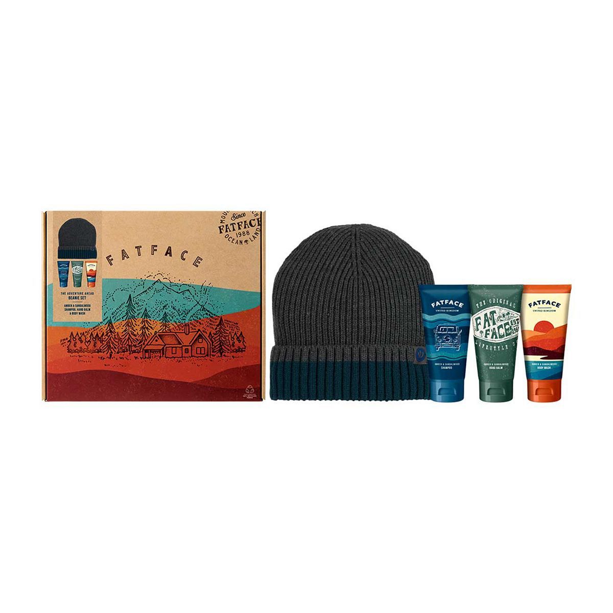 FatFace The Adventure Ahead Beanie Hat Set