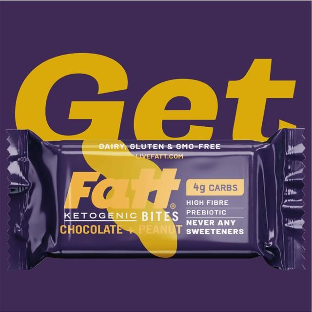 Fatt Chocolate + Peanut Ketogenic Bites   35g