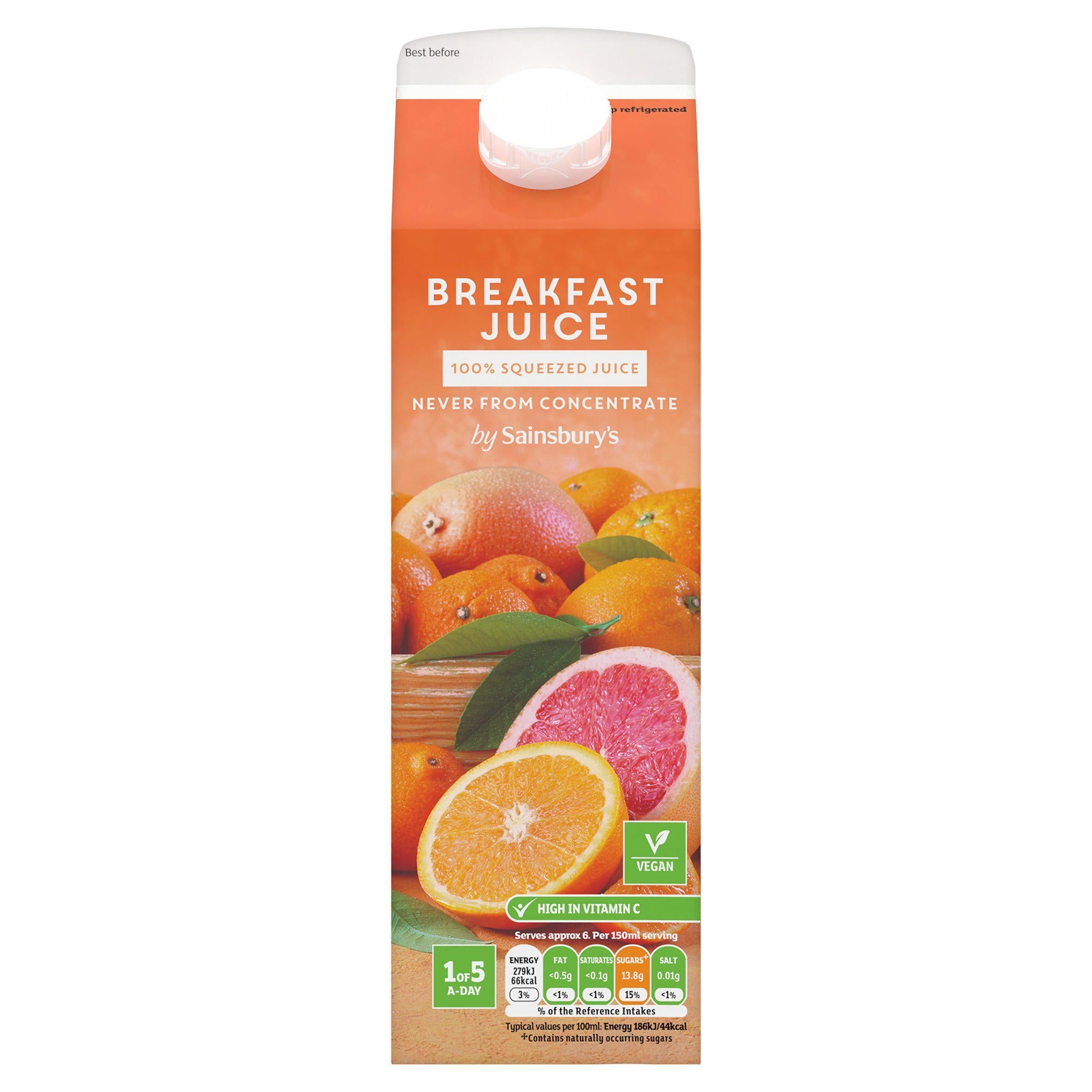 Sainsbury's Breakfast Juice 1L All chilled juice Sainsburys   