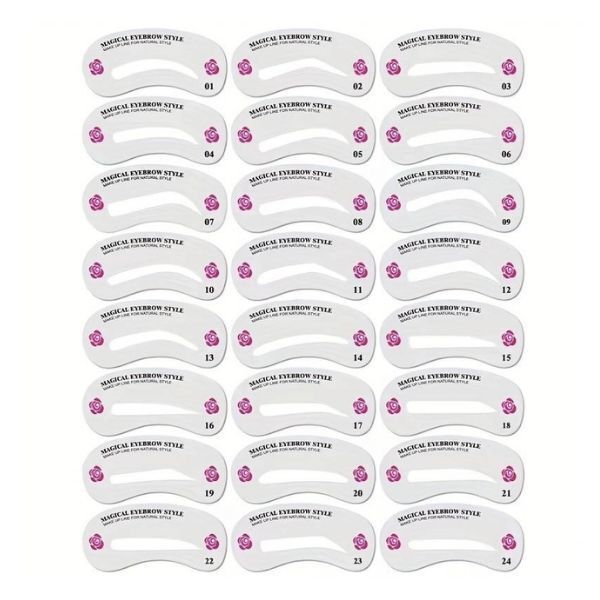 LUVYAH Cosmetics Eyebrow Stencils Template 24pcs GOODS Superdrug   