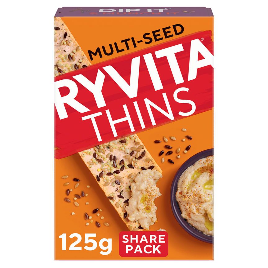 Ryvita Thins Multi-Seed Flatbread Crackers 125g