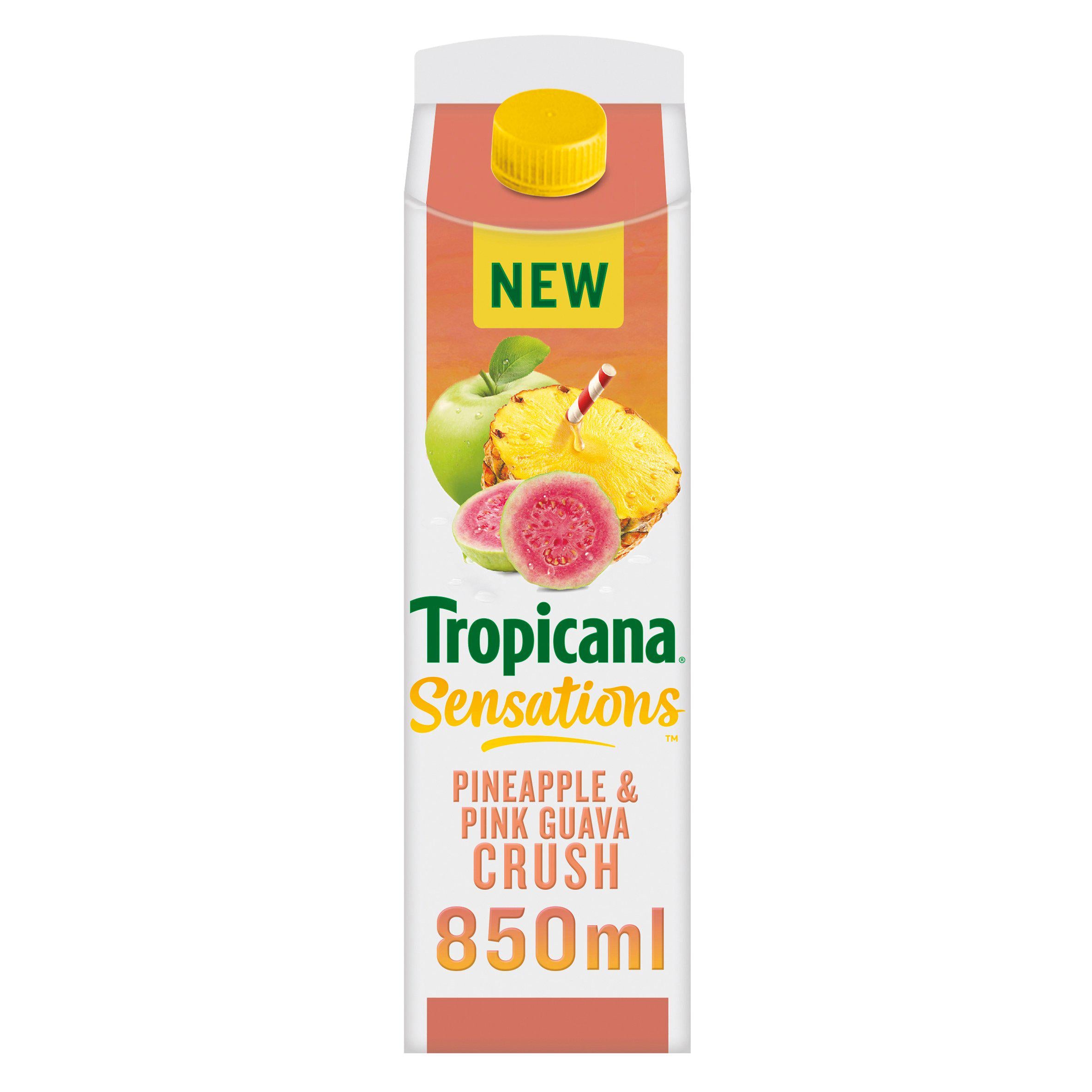 Tropicana Sensations Pineapple & Pink Guava Crush Juice 850ml GOODS Sainsburys   