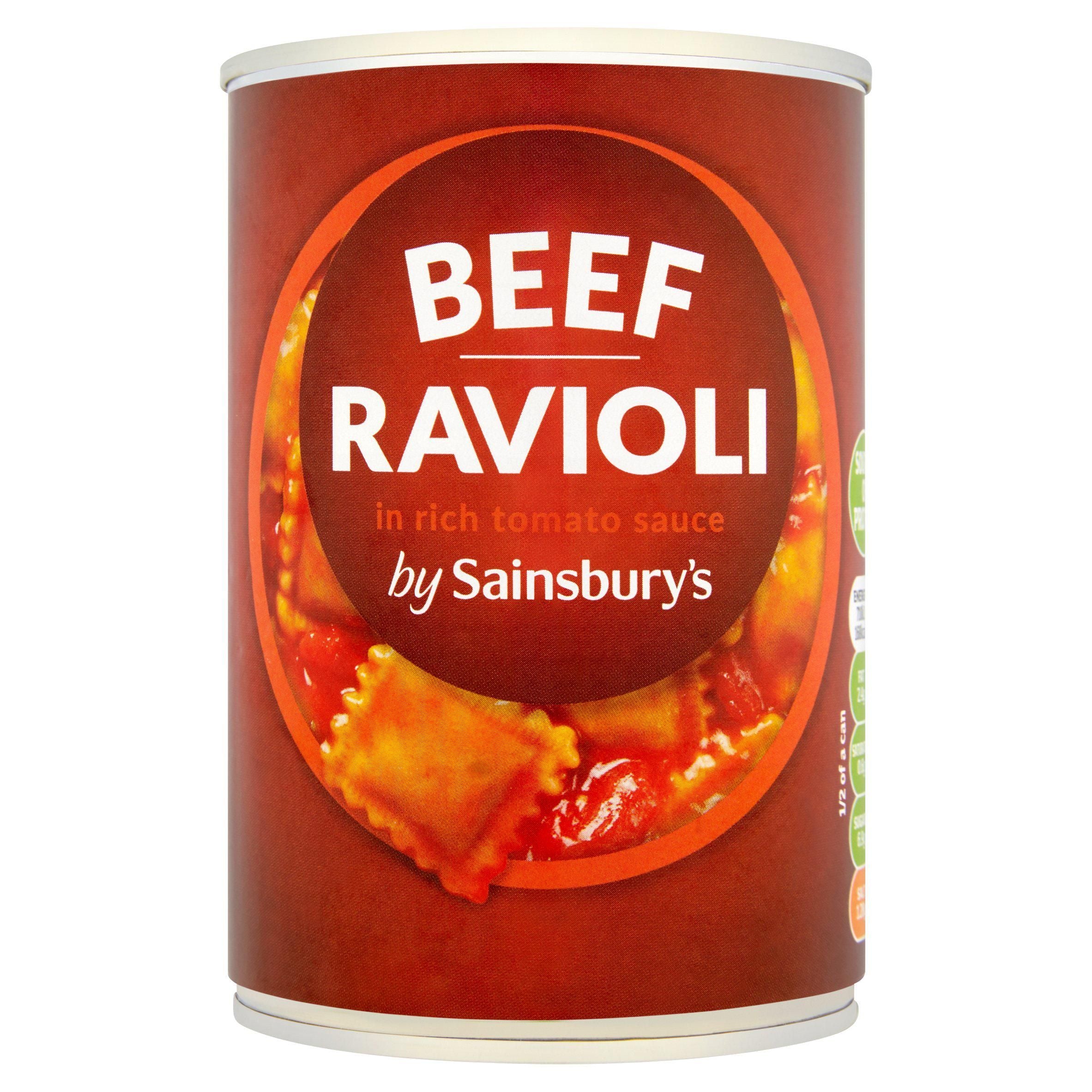 Sainsbury's Ravioli In Tomato Sauce 400g Baked beans & canned pasta Sainsburys   