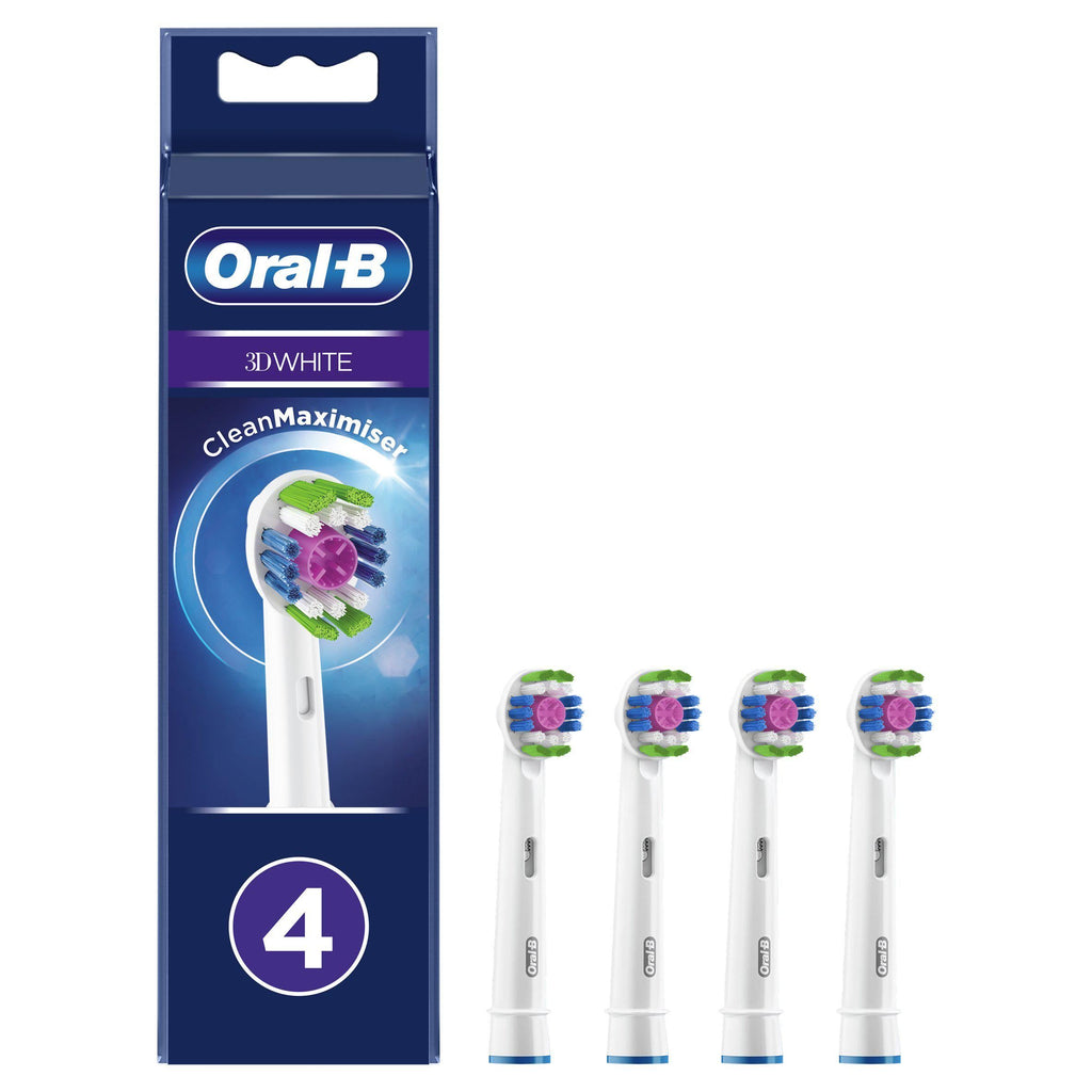 Oral-B 3D White Replacement Electric Toothbrush Heads x4