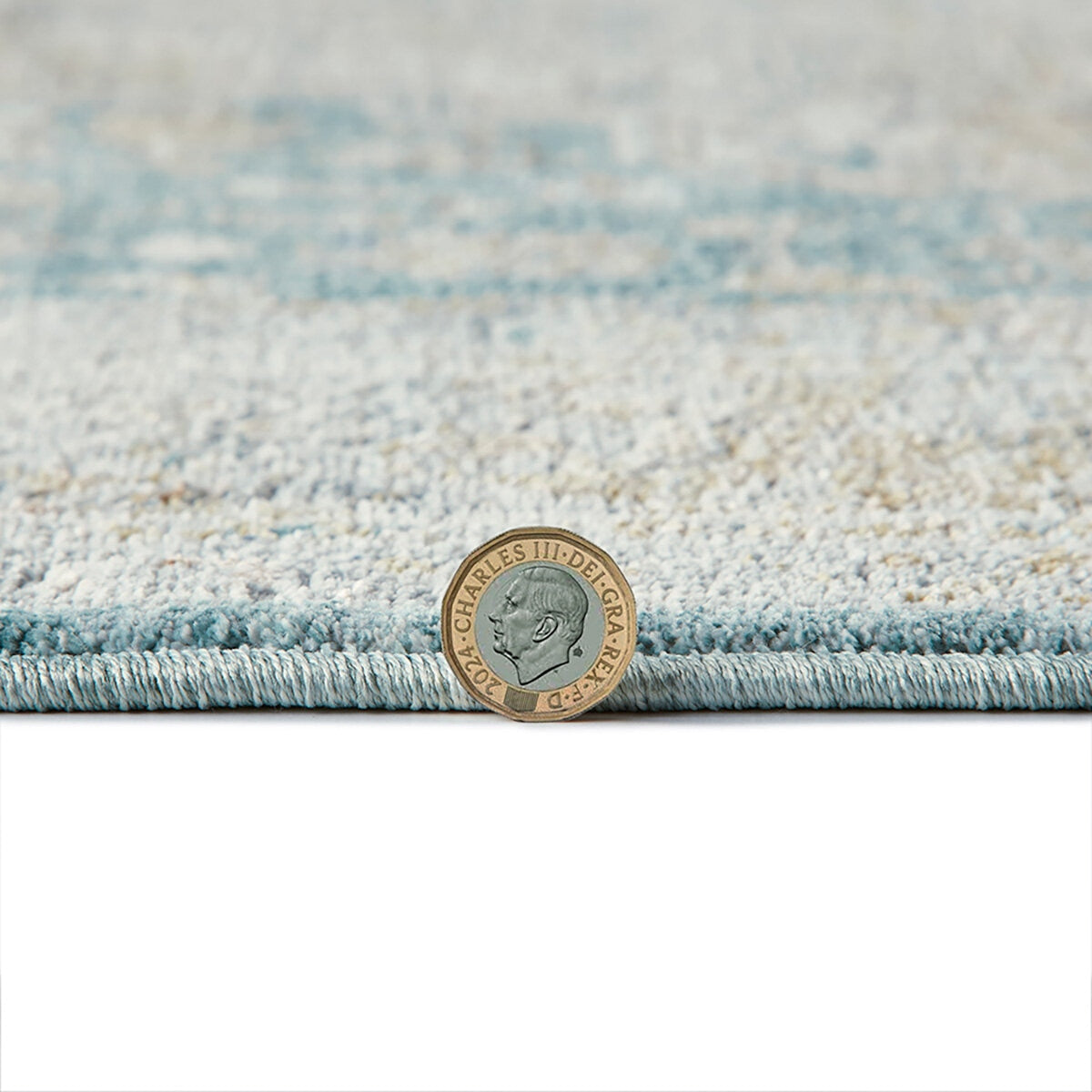 Elegant Heirloom Blue & Ivory Patterned Rug in 2 Sizes - McGrocer