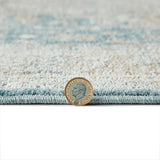 Elegant Heirloom Blue & Ivory Patterned Rug in 2 Sizes - McGrocer