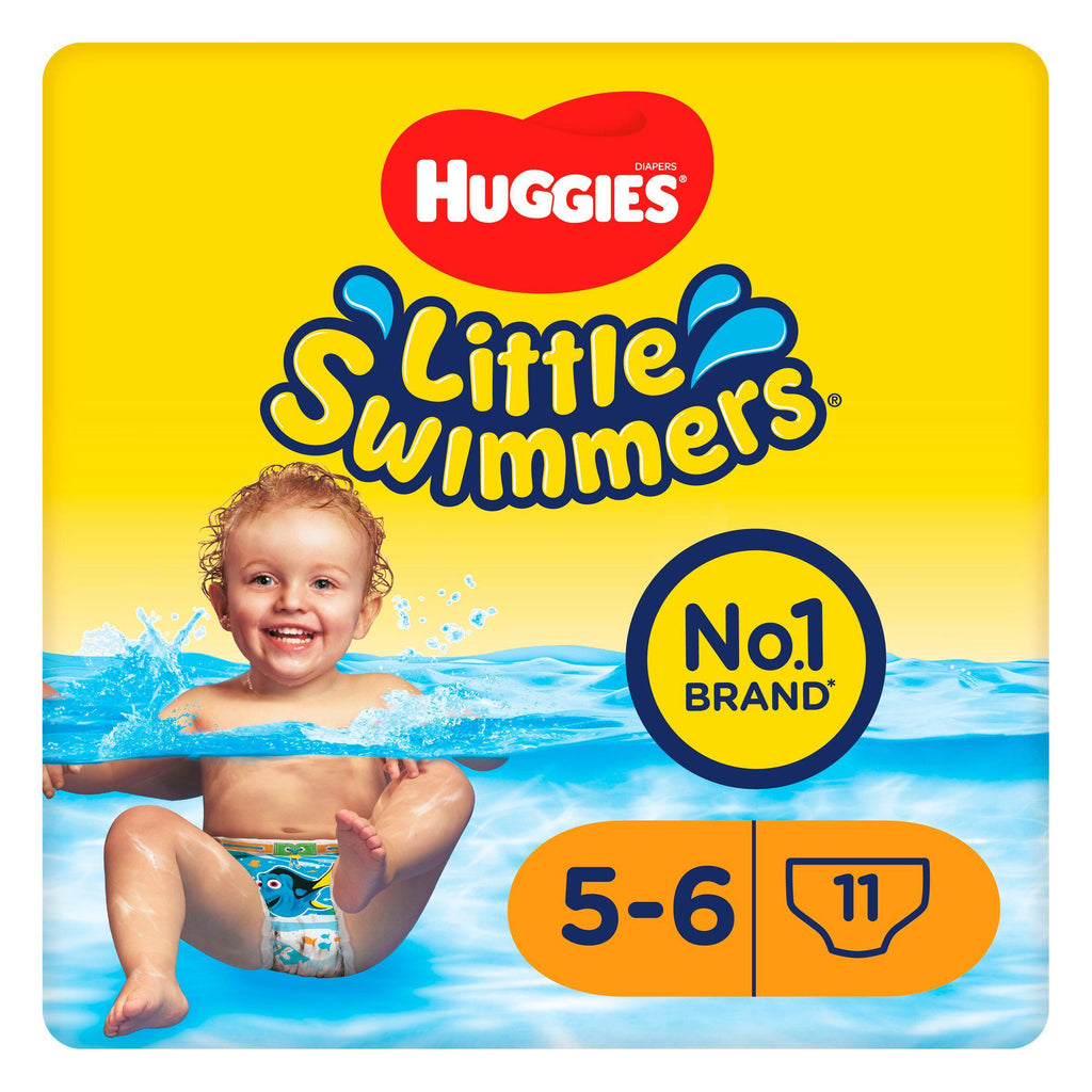 Huggies Little Swimmers Swim Nappies, Nappies Size 5 & 6, 11 Nappy Pants