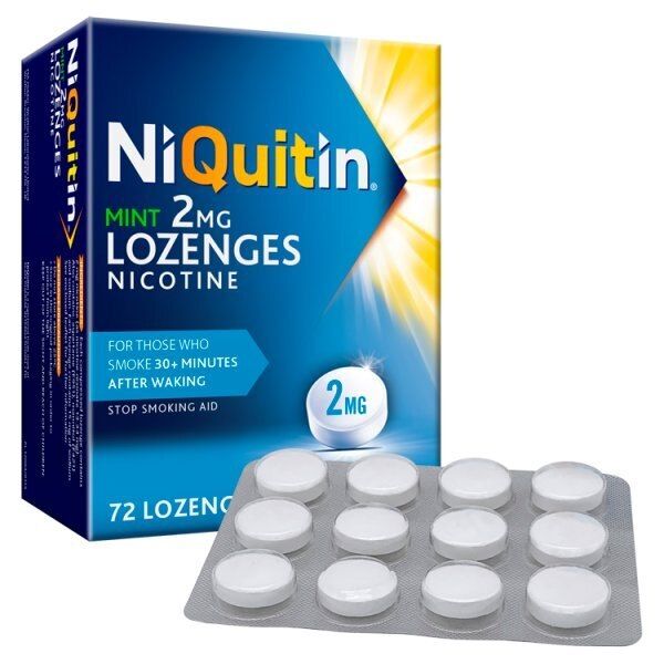 NiQuitin Mint 2mg Lozenges, 72 Lozenges- Quit Smoking Aid GOODS Superdrug   